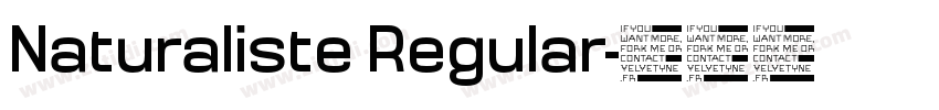 Naturaliste Regular字体转换